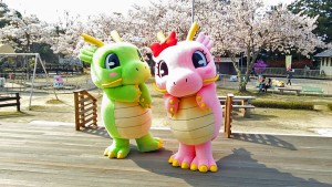 桜とキャラクター
